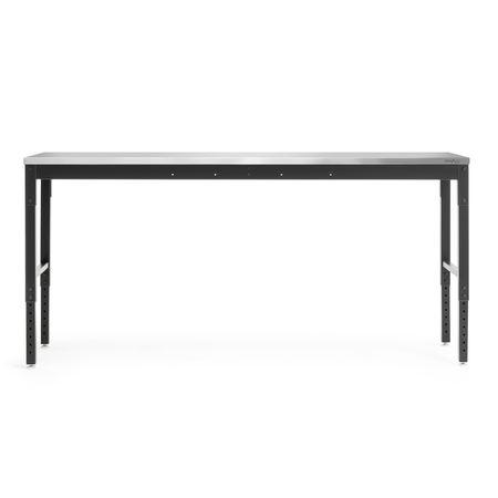 NEWAGE PRODUCTS Pro Series 84" Workbench with Stainless Steel Top, Black 55217